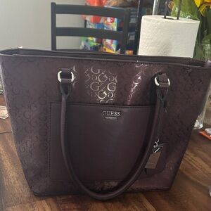 Guess Dark Purple Women's Tote Bag